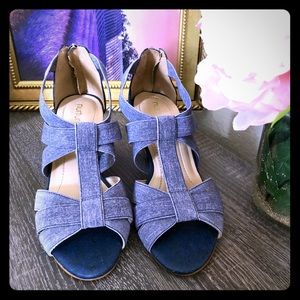 Nurture Terrie Denim Elastic Wedge